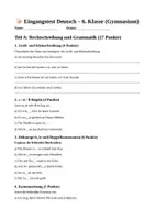 Vorschau - Test - Eingangstest Deutsch 6. Klasse + Lösung - Seite 2