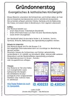 Vorschau - Arbeitsblätter - Gründonnerstag: Evangelisches & Katholisches Kirchenjahr - Steckbrief & Infotext - Seite 1