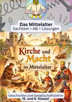 Vorschau - Arbeitsblätter - Kirche im Mittelalter | Investiturstreit & Kirchenbann - Deckblatt