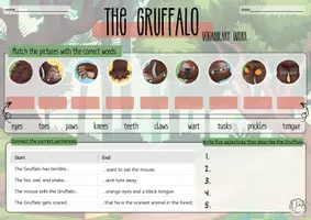 Vorschau - Arbeitsblätter - The Gruffalo - Textarbeit - reading comprehension - vocabulary work - Seite 2