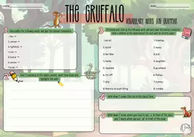 Vorschau - Arbeitsblätter - The Gruffalo - Textarbeit - reading comprehension - vocabulary work - Seite 3