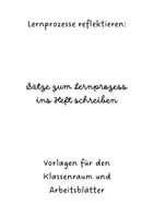 Vorschau - Arbeitsblätter - Lernen lernen: Schriftliche Reflexion zum Lernprozess - Seite 1