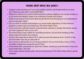 Vorschau - Aufgabenkarten - Brave New World - Talking about the novel (Speaking Prompts) - Seite 3