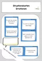 Vorschau - Arbeitsblätter - Situationskarten für Gefühle und Situationen im Alltag - Emotionsrad - Deckblatt