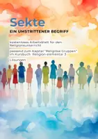 Vorschau - Arbeitsblätter - Sekte - ein umstrittener Begriff - Deckblatt