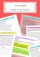 Vorschau - Arbeitsblätter - Kommasetzung | Komma | Rechtschreibung | Klasse 6 | Klasse 7 - Deckblatt