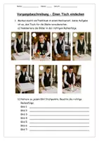 Vorschau - Stundenentwürfe - Berufsbezogene Vorgangsbeschreibung - Einen Tisch im Restaurant eindecken - Seite 1
