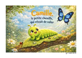 Aperçu - Cartes / Images - Camille, la petite chenille, qui rêvait de voler - Page de couverture