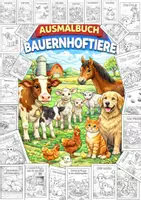 Vorschau - Arbeitsblätter - 🐄 Ausmalbilder Bauernhoftiere – 50 liebevolle Malvorlagen für Kindergarten & Grundschule - Deckblatt
