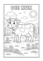 Vorschau - Arbeitsblätter - 🐄 Ausmalbilder Bauernhoftiere – 50 liebevolle Malvorlagen für Kindergarten & Grundschule - Seite 1