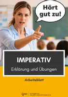 Vorschau - Arbeitsblätter - Imperativ Erklärung und Übungen - Deckblatt