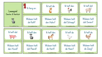 Vorschau - Spiele - Lesespiel Deerten/Tiere Plattdeutsch (S-H) - Seite 1
