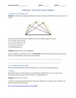 Vorschau - Arbeitsblätter - Arbeitsblatt Satz des Thale - Deckblatt
