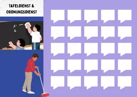 Vorschau - Poster - Tafeldienst Ordnungsdienst Visualisierung Plan Klassendienste - Deckblatt