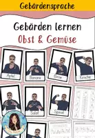 Vorschau - Arbeitsblätter - Materialpaket - Gebärden lernen - Bildkarten - Seite 1