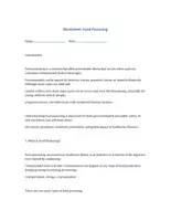 Vorschau - Arbeitsblätter - Foodborne Illness Worksheet – In-Depth Classroom Resource - Deckblatt