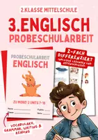 Vorschau - Arbeitsblätter - 3.Englisch-Probeschularbeit - 2.Klasse Mittelschule - Deckblatt