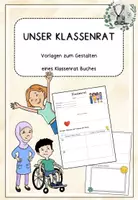 Vorschau - Aufgabenkarten - Klassenrat - Vorlage zum Gestalten eines Klassenrat Buches - Deckblatt