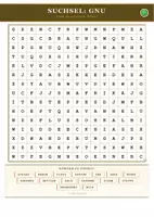 Vorschau - Arbeitsblätter - Suchsel: Gnu (Tiere in Afrika) – Wortsuchrätsel mit 3 Niveaustufen - Deckblatt