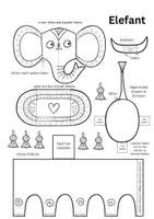 Vorschau - Mal- und Bastelvorlagen - Tiere aus Papier basteln (DIY 3D-Bastelvorlage) - Seite 1