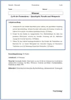 Vorschau - Arbeitsblätter - Klausur Postmoderne Lyrik: Robert Gernhardt – Materialien zu einer Kritik... + EWH - Seite 1