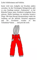 Vorschau - Arbeitsblätter - hometask4 Hose - homeschooling Arbeitsblatt - Deckblatt