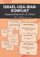Vorschau - Aufgabenkarten - Israel-Iran-USA Konflikt - Gesprächskarten (Einstiegsmethode) - Deckblatt