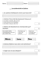 Vorschau - Test - Zuhören - Ärger beim Tanzwettbewerb Lernzielkontrolle - Seite 1