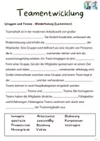 Vorschau - Arbeitsblätter - Handout Teamentwicklung - Deckblatt