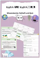Vorschau - Arbeitsblätter - Klima und Klimazonen: Wissenskartei, Faltheft, Quiz - Deckblatt