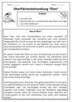 Vorschau - Arbeitsblätter - Oberflächenbehandlung von Holz - Ölen - Seite 1