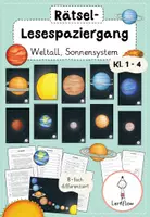 Vorschau - Arbeitsblätter - Lesespaziergang Weltall - Deckblatt