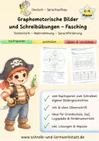 Vorschau - Arbeitsblätter - Graphomotorische Bilder und Sprachübungen - Fasching - Deckblatt