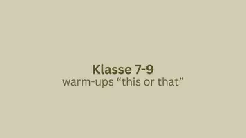 Vorschau - Arbeitsblätter - Englisch: Warm-up "this or that" - differenziert (Klasse 7-9) - Seite 1