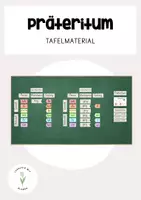 Vorschau - Präsentationen/Tafelbilder - Präteritum Tafelmaterial - regelmäßige und unregelmäßige Verben - Deckblatt