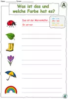 Vorschau - Arbeitsblätter - Übung "Was ist das und welche Farbe hat es? Der Frühling" Dreifach differenziert - DaZ / DaF / Deutsch - Seite 3
