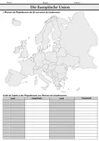 Vorschau - Arbeitsblätter - Die Europäische Union - Die Mitgliedstaaten - Seite 1