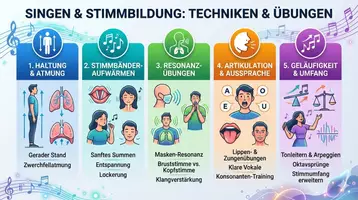 Vorschau - Arbeitsblätter - Arbeitsblatt "Singen und Stimmbildung - Techniken und Übungen" + interaktive Lösung & MP3 + Mindmap + Infografik - Seite 3