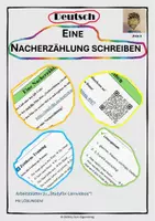 Vorschau - Arbeitsblätter - Nacherzählung schreiben leicht gemacht! + passendes Interactive - Deckblatt
