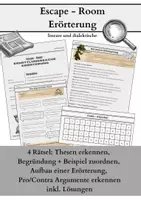 Vorschau - Arbeitsblätter - Escape-Room: Erörterung - Deckblatt