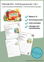 Vorschau - Arbeitsblätter - Notfallkoffer - 5 Arbeitsblätter für Vertretungsunterricht - Deckblatt