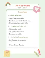 Aperçu - Préparation de séance / Séance complète - Homonymes +11 fiches d'activités - Page de couverture