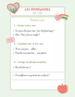 Aperçu - Préparation de séance / Séance complète - Homonymes +11 fiches d'activités - Page 3