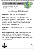 Vorschau - Arbeitsblätter - ROLLENSPIEL Ethik: Die Erde vor Gericht - Seite 3