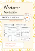 Vorschau - Arbeitsblätter - DEUTSCH Wortarten / Arbeitsblätter - Deckblatt