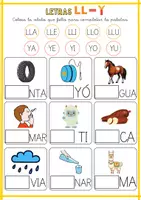 Vista previa - Tarjetas / Manipulativos - LETRAS Y - LL - página 2