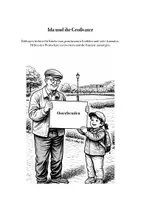 Vorschau - Mal- und Bastelvorlagen - Bildergeschichte zum Erzählen und Ausmalen - Ida und ihr Großvater: Osterfreuden | Kindergarten Grundschule | PDF - Deckblatt