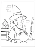 Aperçu - Apprentissages en autonomie - Coloriage “Farces ou Friandises” – Illustrations Effrayantes - Page 2