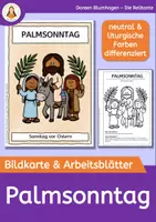 Vorschau - Mal- und Bastelvorlagen - Palmsonntag – Bildkarte & Arbeitsblätter - Deckblatt