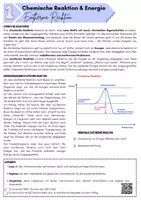 Vorschau - Arbeitsblätter - Partnerpuzzle exotherme und endotherme Reaktion I Informationstext + Arbeitsblatt I Klasse 8 Sek. 1 - Seite 1